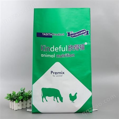 厂家供应复合编织袋 生产牛皮纸饲料包装袋 猫狗粮袋复合淋膜袋