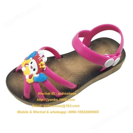 夏季小孩儿童塑料凉鞋，可爱水果卡通图案吹气女童凉鞋，儿童拖鞋批发订制