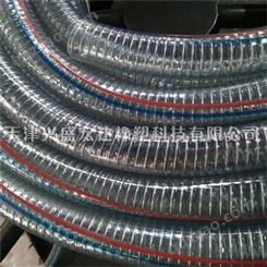 PVC透明钢丝增强软管 食品级塑料软管 耐磨抗老化耐酸碱无味pvc软管