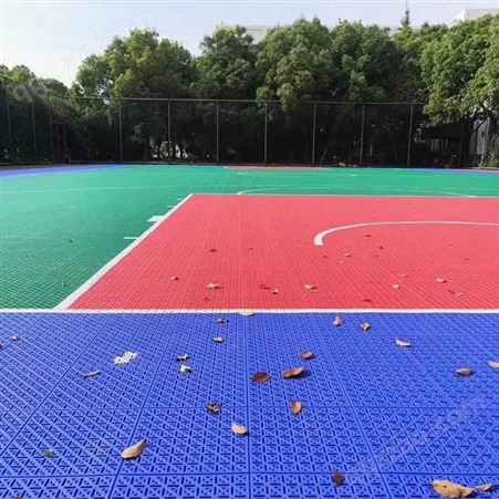 昆明幼儿园悬浮拼装式地板防滑操场篮球场塑胶运动悬浮地垫