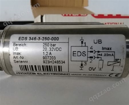 EDS346-5-016-000 HYDAC贺德克 压力传感器EDS346-5-016-000