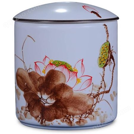 防潮青花瓷存茶罐 创瓷茶叶罐 陶瓷防潮储物罐装茶叶罐