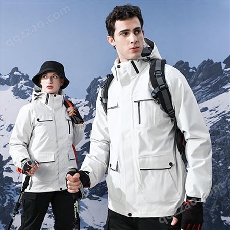 公司销售羽绒内胆冲锋衣冬季企业工作服定做两件套冲锋衣印绣logo