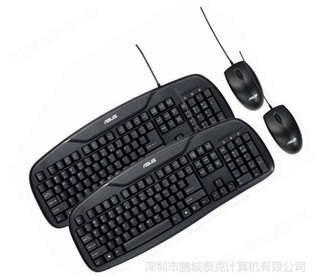 华硕（ASUS） KM-95 95 全高键程防水 有线键鼠套装(黑色）