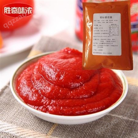鑫强食品 胜奇味浓 番茄酱1000g包装 商用手抓饼袋装番茄酱 代工厂家