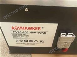 HAWKER霍克锂电池EV48-100 48V100AH霍克蓄电池AGV小车电瓶