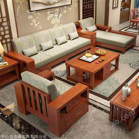 江西专业生产酒店新中式白榆沙发茶桌