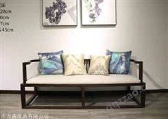 新中式 黑檀罗汉床 全实木沙发禅意组合客厅
