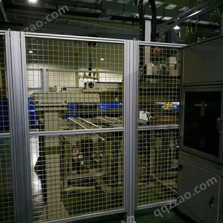 定制铝型材护栏网机器人工作站围栏车间铝型材护栏网格围栏
