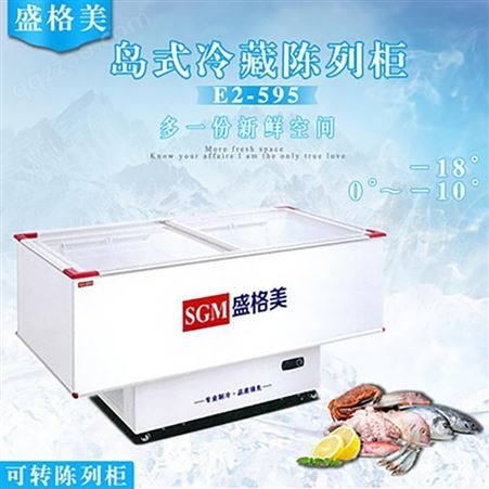 盛格美E2-595 岛式冷冻冷藏可转换陈列柜 商用岛柜 冷冻冷藏