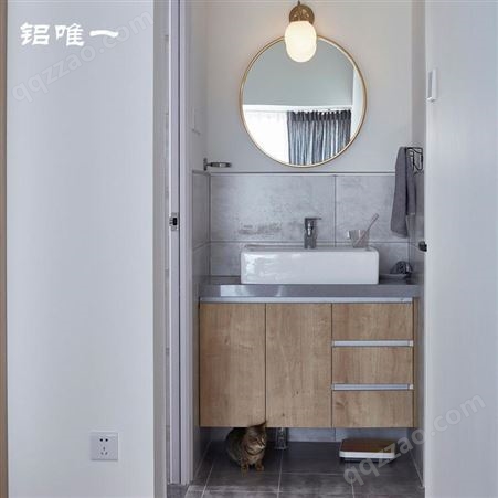 铝唯全铝浴室柜 壁挂浴室镜柜 小户型卫生间洗衣机柜定制