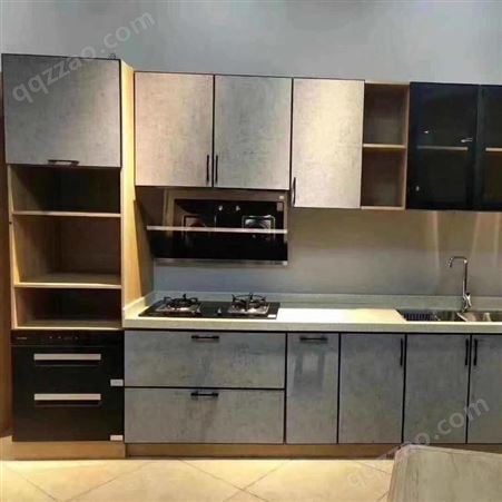 铝唯开放式L型厨房柜材全铝橱柜 铝合金储物柜收纳柜定制