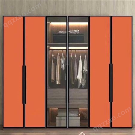 铝唯全屋整体家居定制 现代简易全铝酒柜衣柜 玄关储物柜