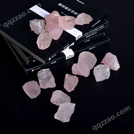 天然粉水晶原石 矿物晶体奇石矿石 地质教学科普石头标本