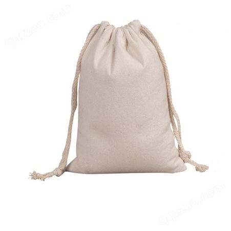 厂家生产空白收纳抽绳全棉束口袋定制大米包装创意印花棉布购物袋