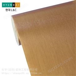 韩国进口Hyundai装饰贴膜BODAQ铂多RM003金色金属拉丝不锈钢膜AA802